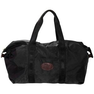 Mulberry Black Nylon Foldable Duffle Travel Bag